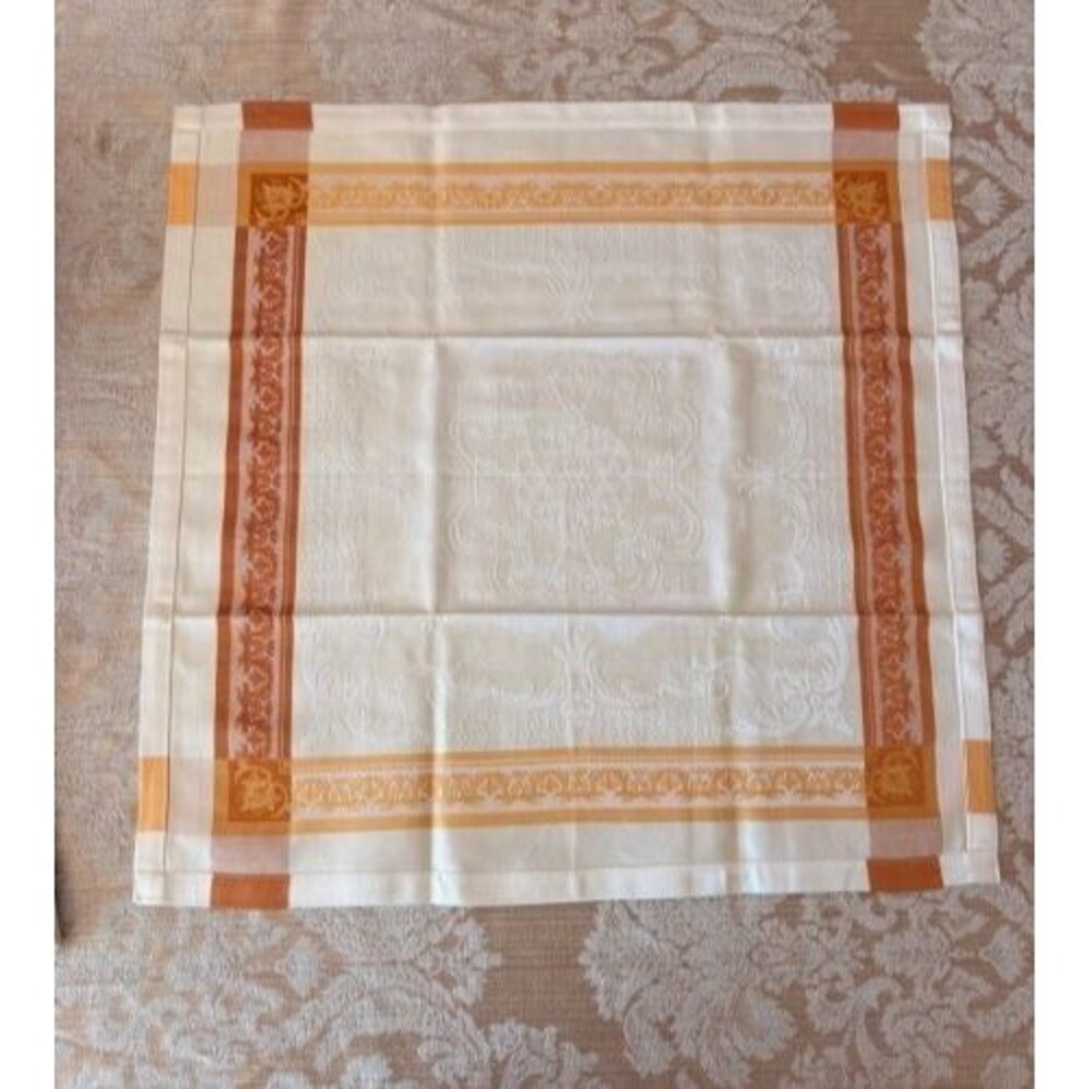 Garnier-Thiebaut Lot Of 2 Dinner Napkins 100% Cotton Rimini Terracotta #1486